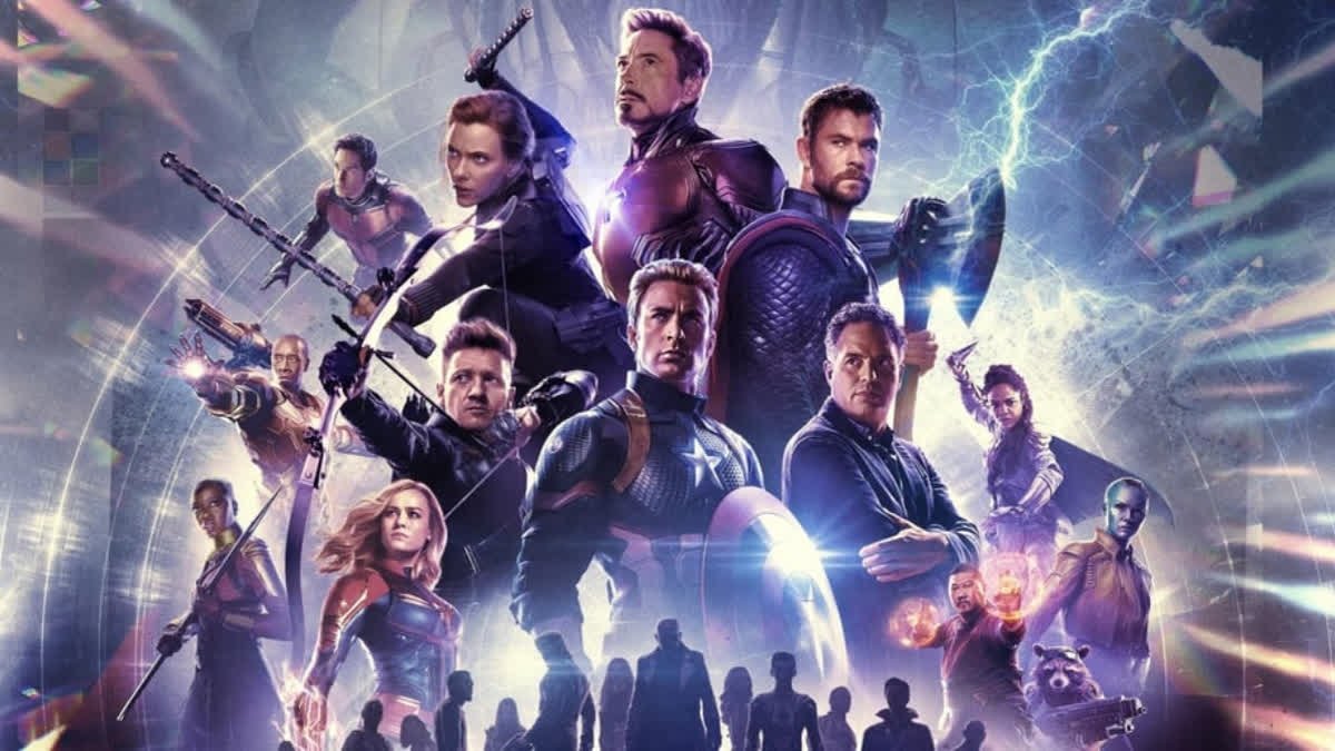 Avengers Endgame Encore poster art with the extended ending and post credit scenes